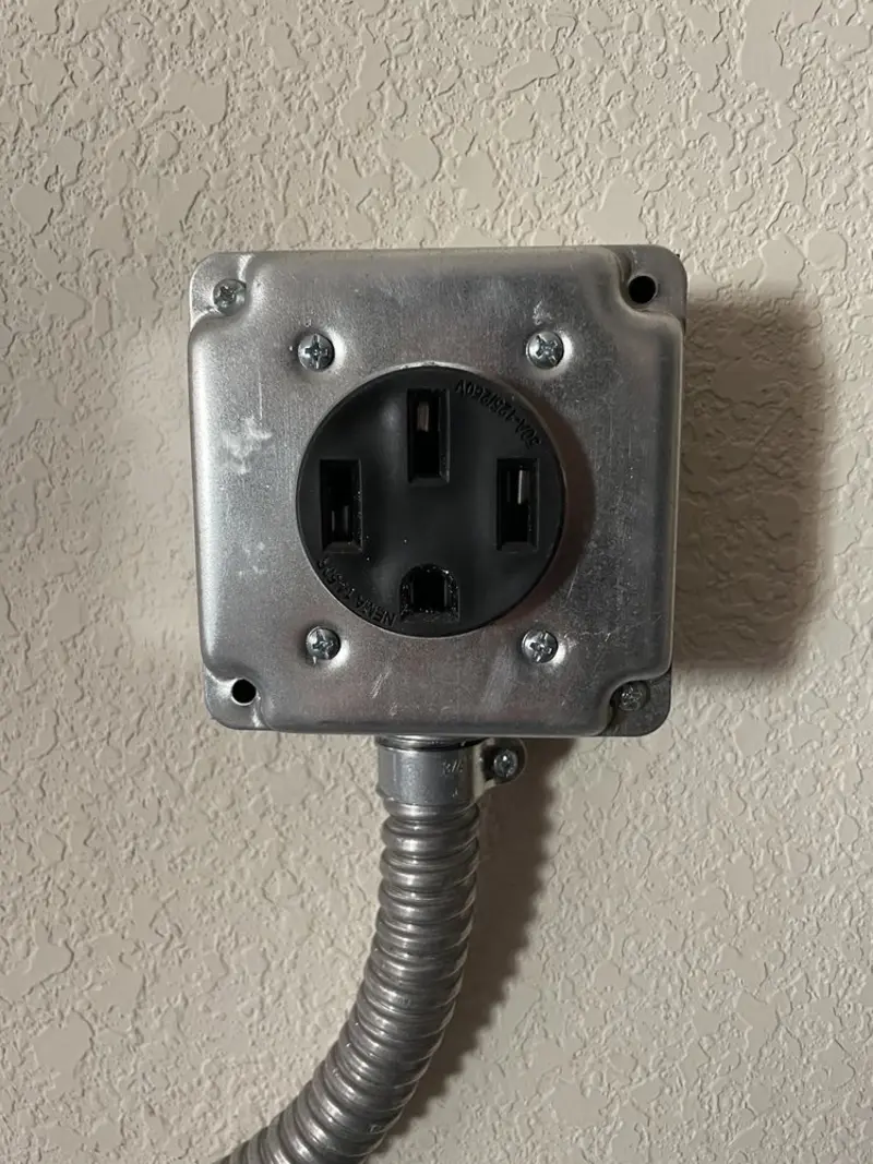 NEMA 14-50 outlet installed for Smart Home Electrical in Bridgeport